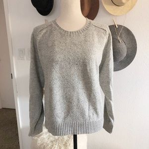 Vintage White Oak Grey Wool Sweater Sz M